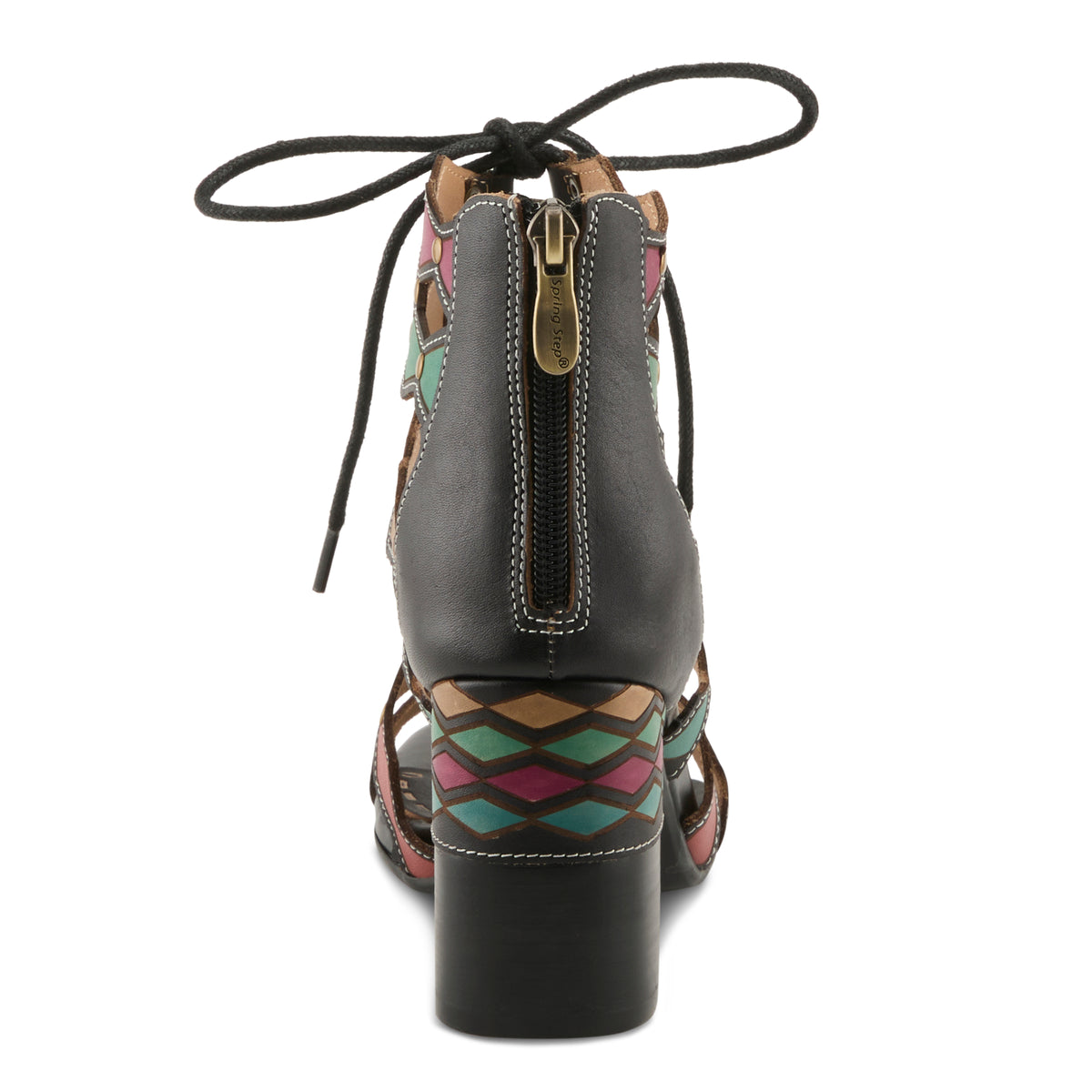 L'Artiste L'ARTISTE ARTDECO SANDALS sandal in beige multi with handcrafted leather design