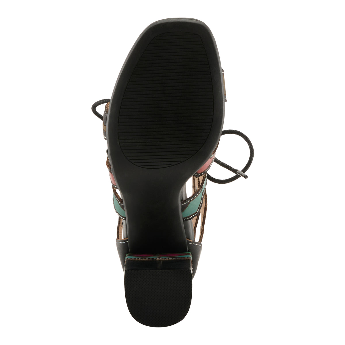 L'Artiste L'ARTISTE ARTDECO SANDALS sandal in navy multi with handcrafted leather design