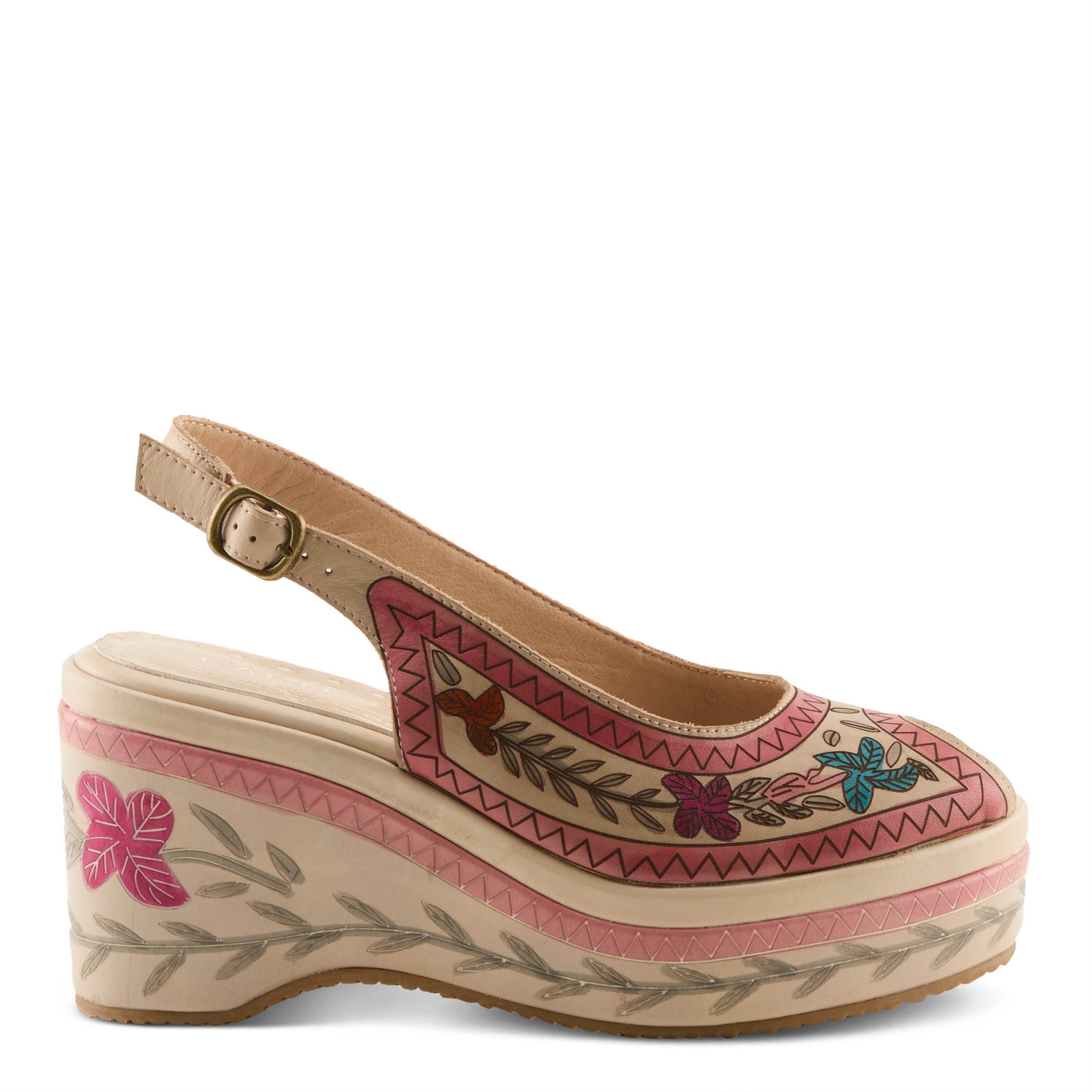 L'Artiste Artdevivre Wedge Heel Sandals by Spring Step Shoes