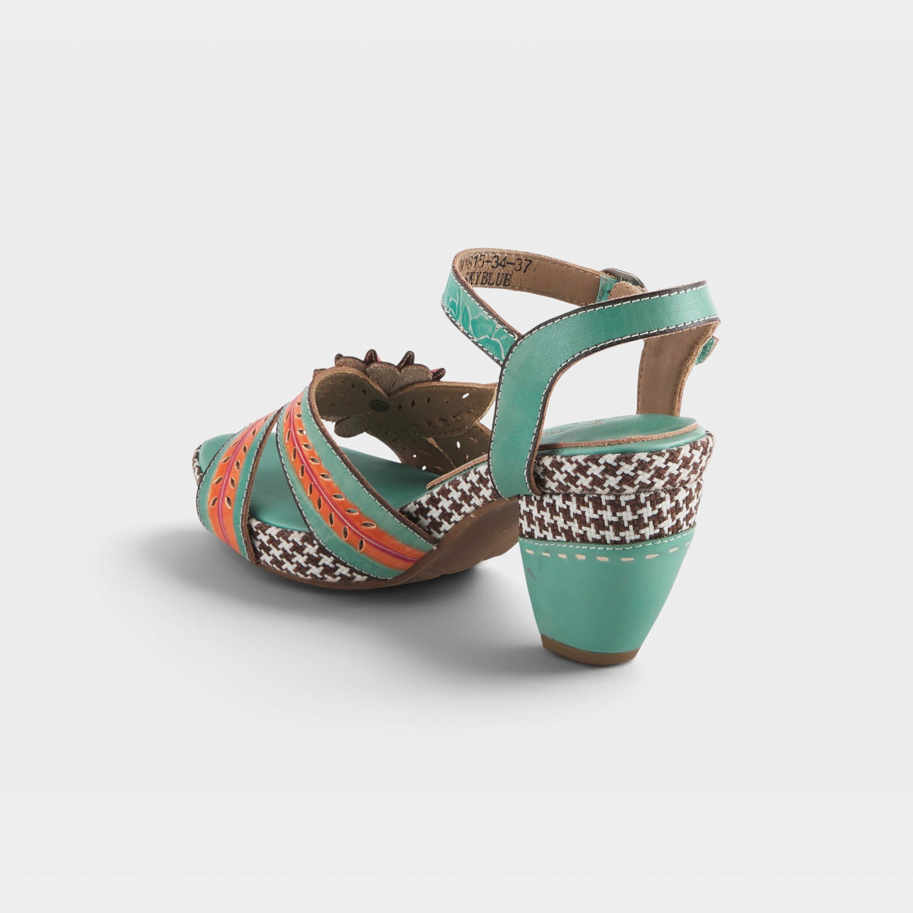 L'Artiste Astarr sandals in Sky Blue Multi, alternate angle view