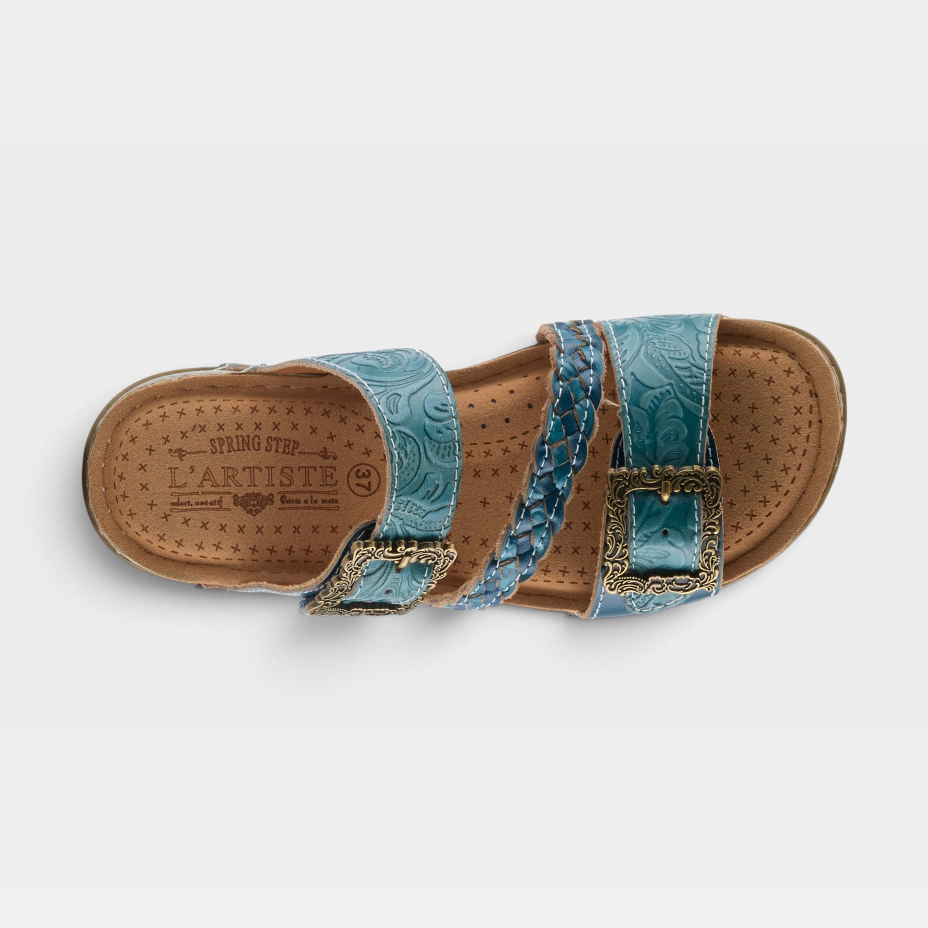 L'artiste Astra Slide Floral Sandals for women - Spring Step Shoes