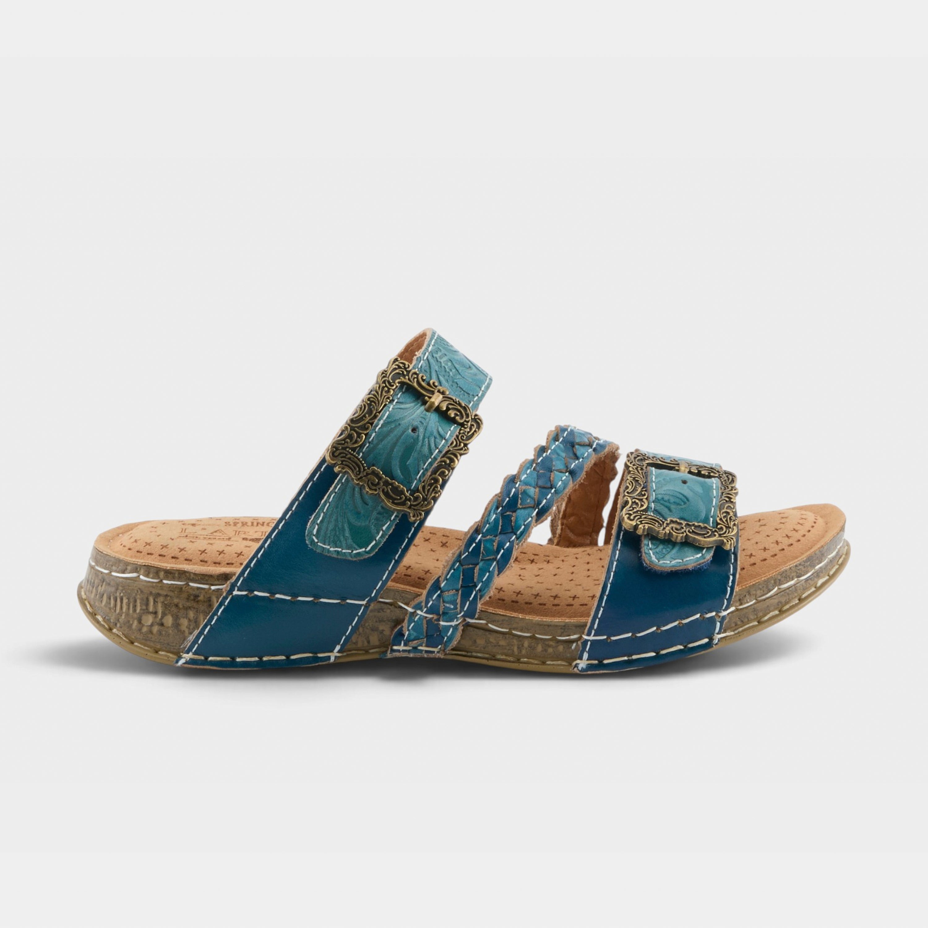 L'artiste Astra Slide Floral Sandals for women - Spring Step Shoes