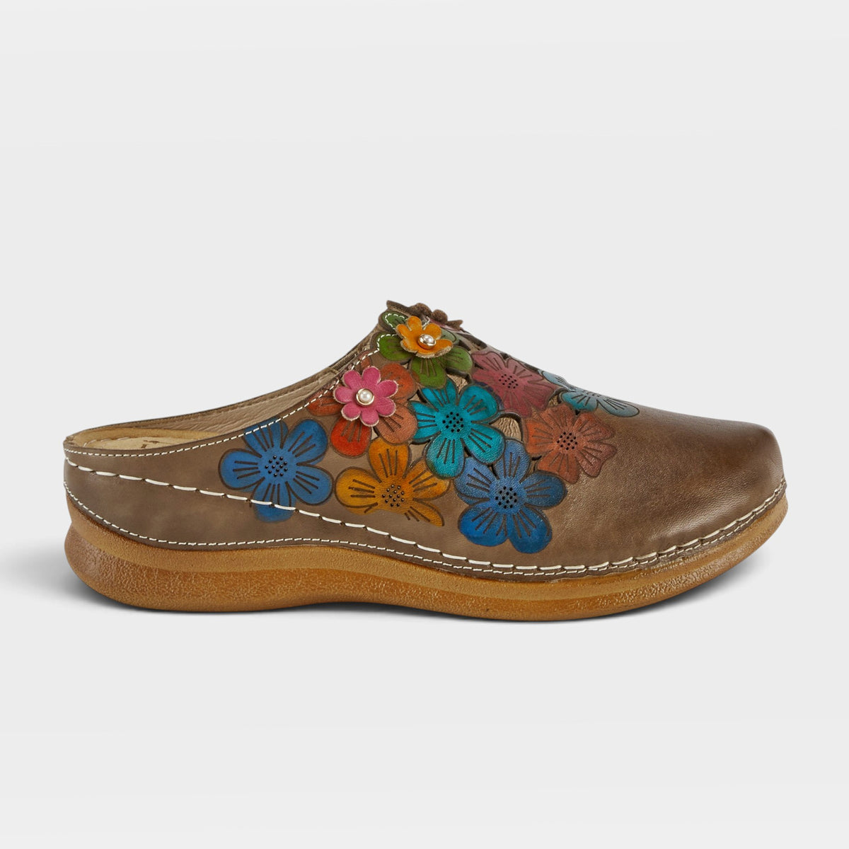 L'Artiste Augi clogs in Grey Multi, hero view