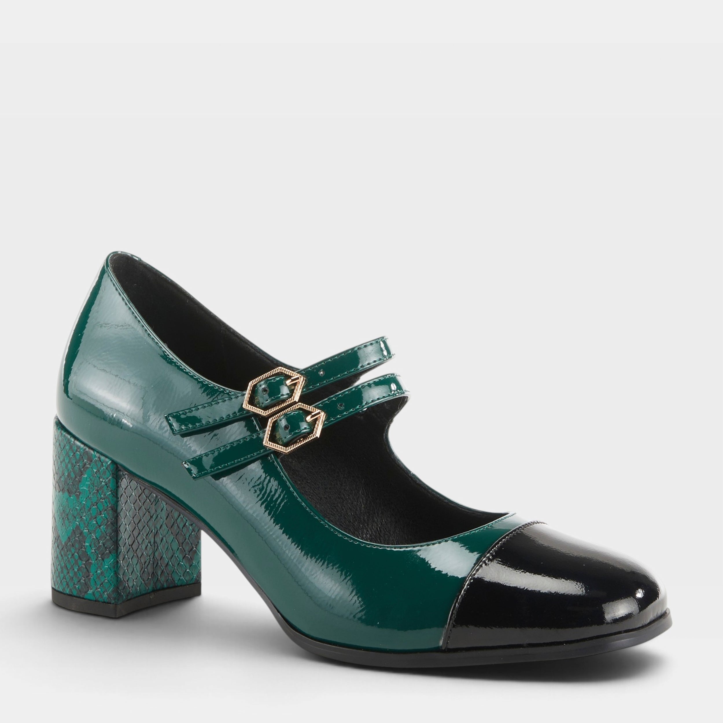 Azura Auraquartz Green Multi Patent Shoe