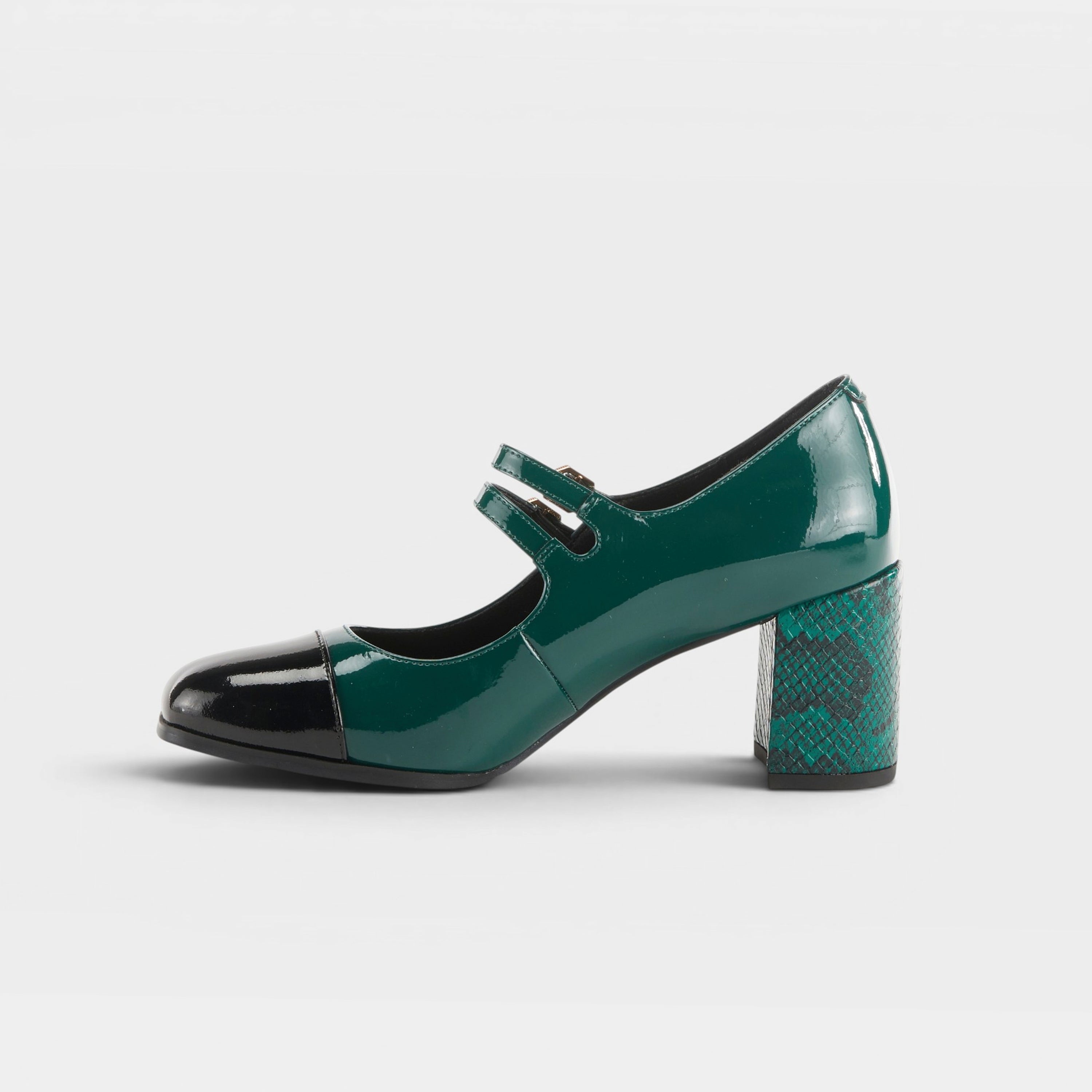 Azura Auraquartz Green Multi Patent Shoe