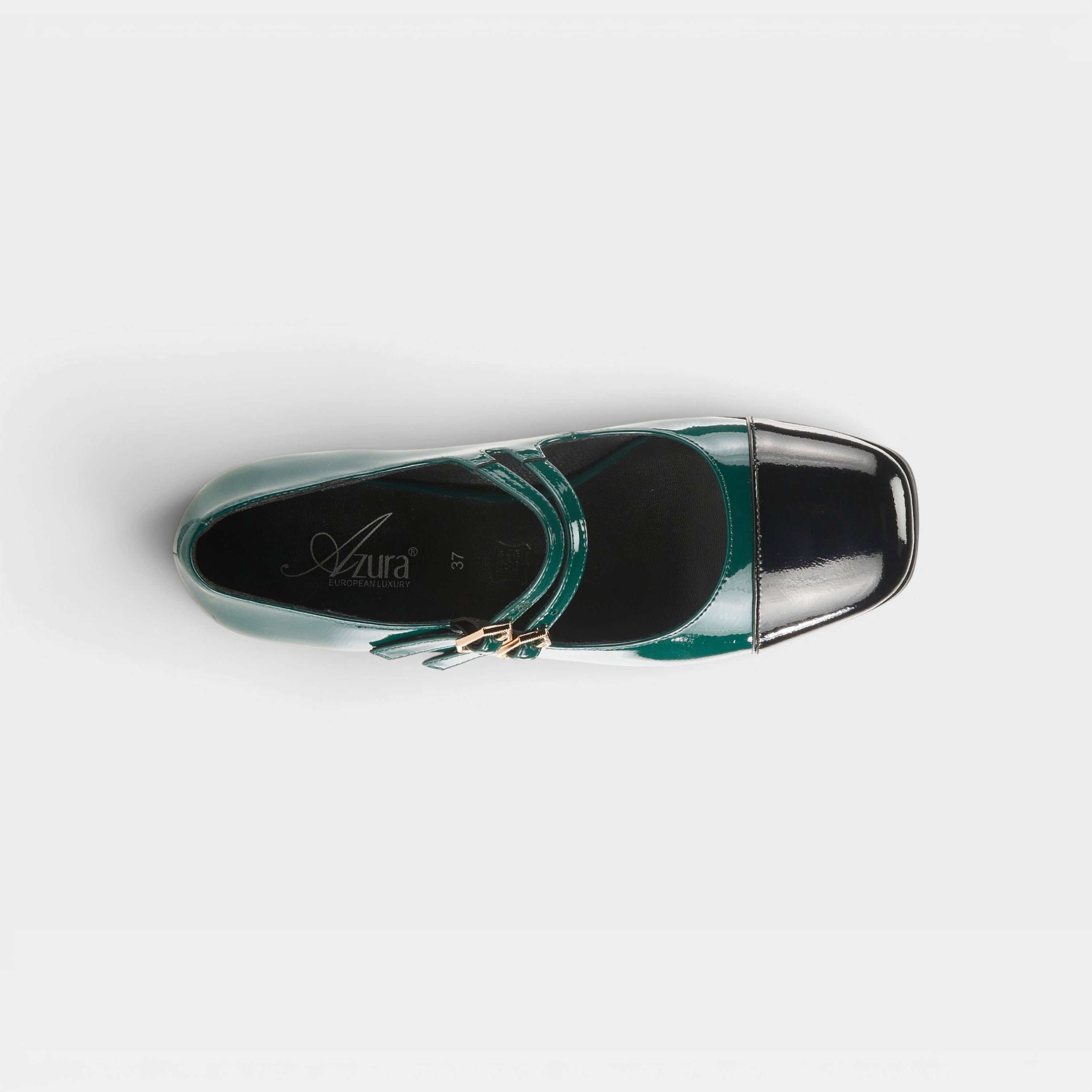 Azura Auraquartz Green Multi Patent Shoe