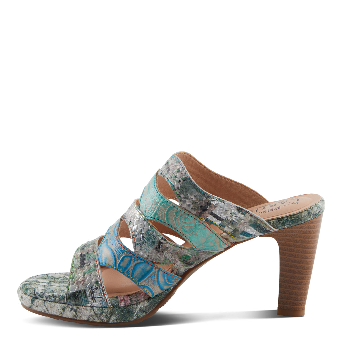 L'Artiste L'ARTISTE AURIELLE SANDALS sandal in bone multi with handcrafted leather design