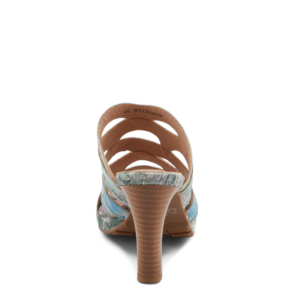 L'Artiste L'ARTISTE AURIELLE SANDALS sandal in mint green multi with handcrafted leather design