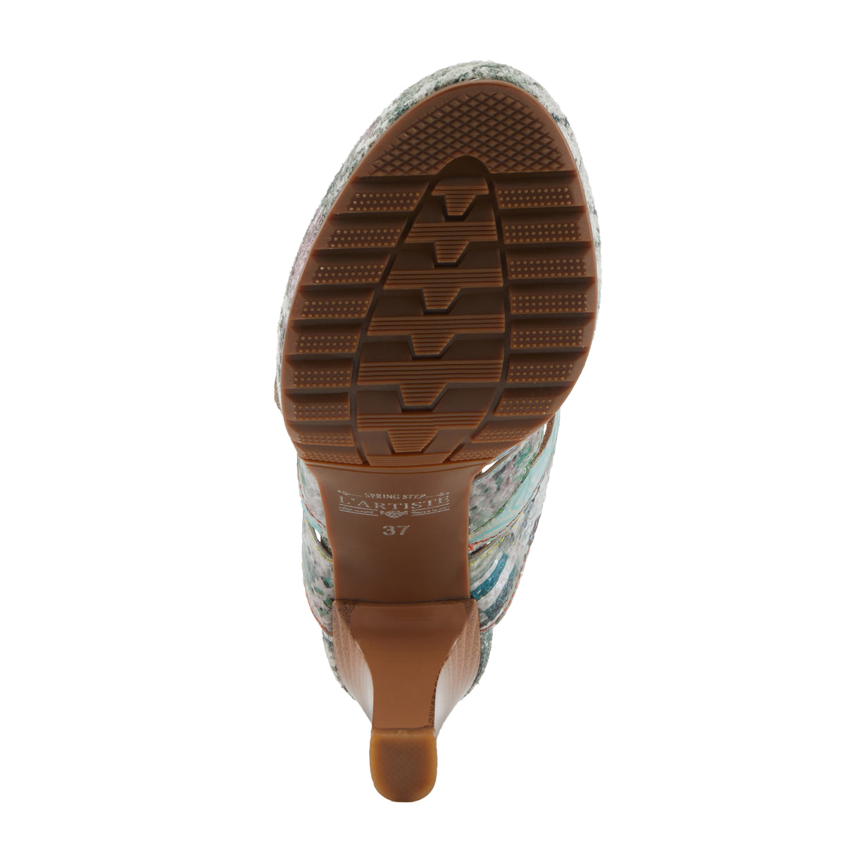 L'Artiste L'ARTISTE AURIELLE SANDALS sandal in mint green multi with handcrafted leather design
