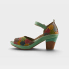 L'Artiste Avnia ankle strap shoes in Blue Multi, side view