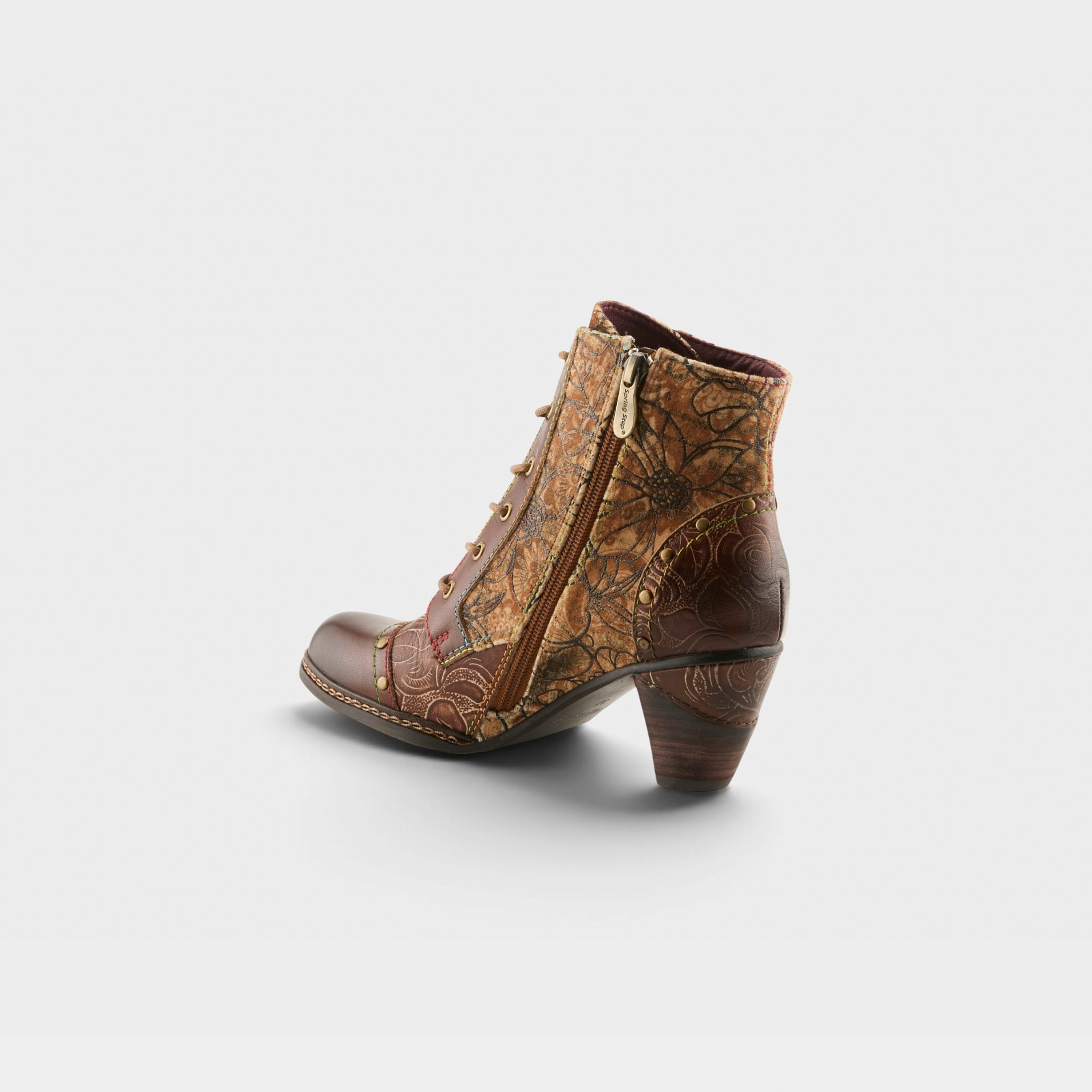 L'Artiste Avyanna boots in Medium Brown Multi, alternate angle view