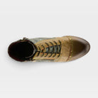 L'Artiste Avyanna boots in Olive Multi, top view