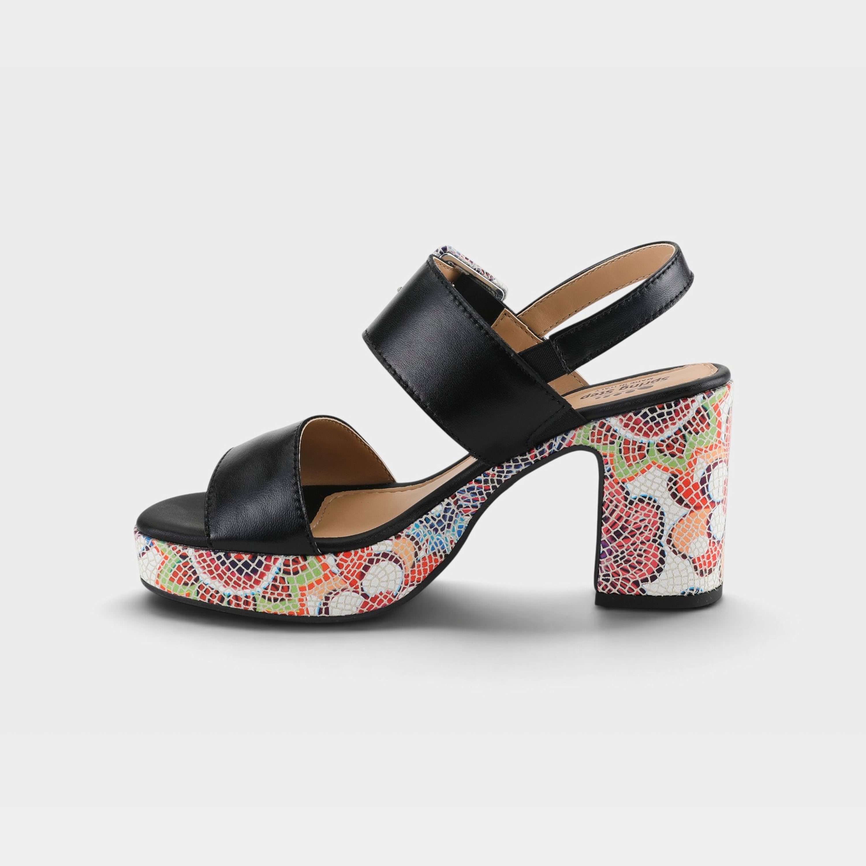Spring Step Azucar Black Multi Sandal