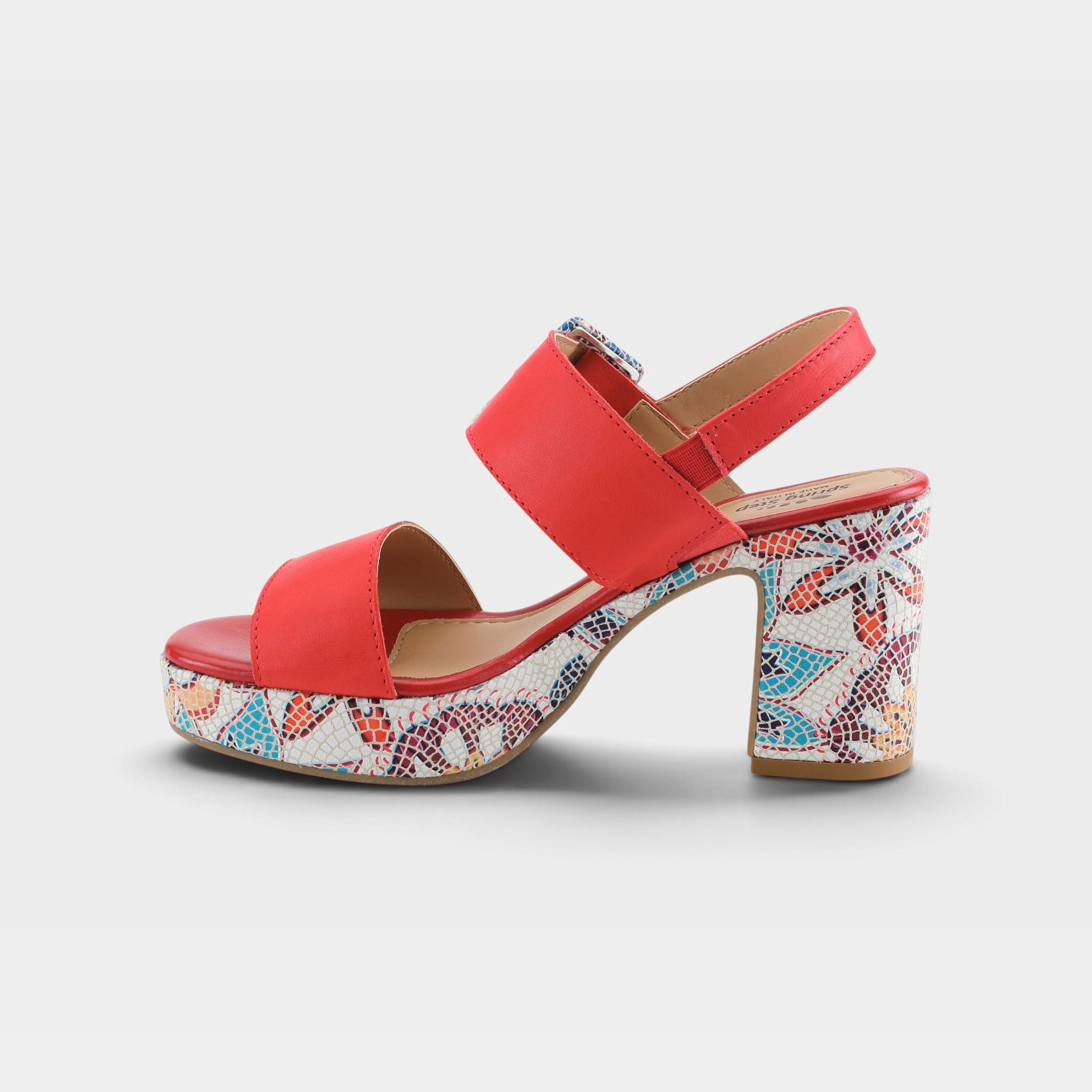 Spring Step Azucar Red Multi Sandal