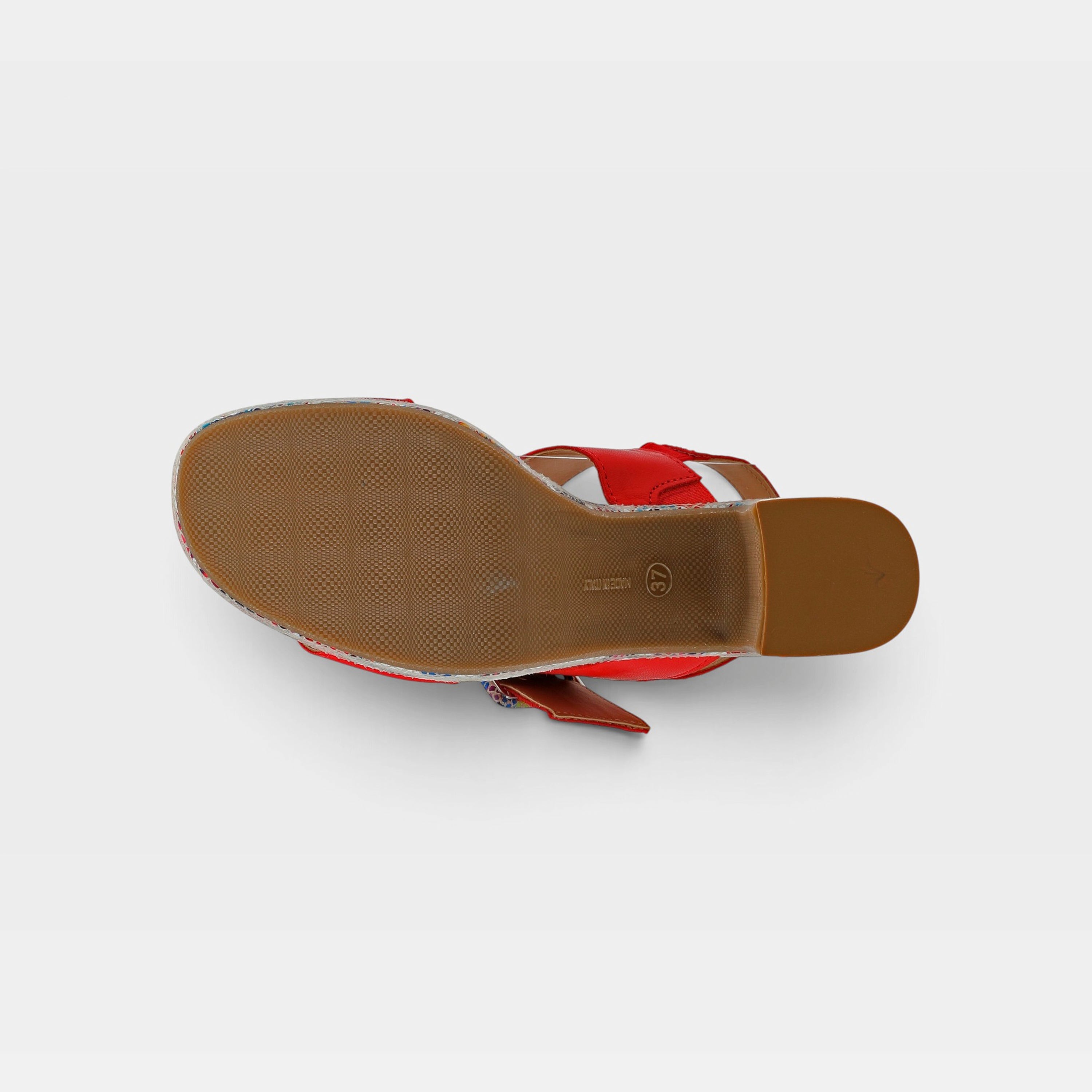 Spring Step Azucar Red Multi Sandal