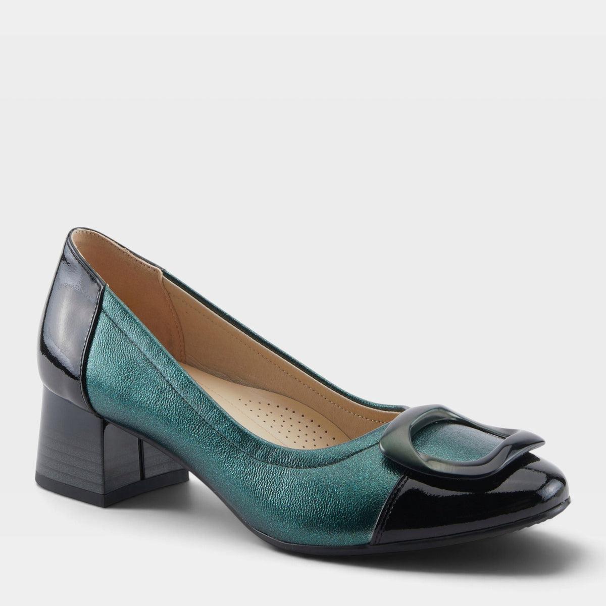Azura Babysteps Green Metallic Shoe