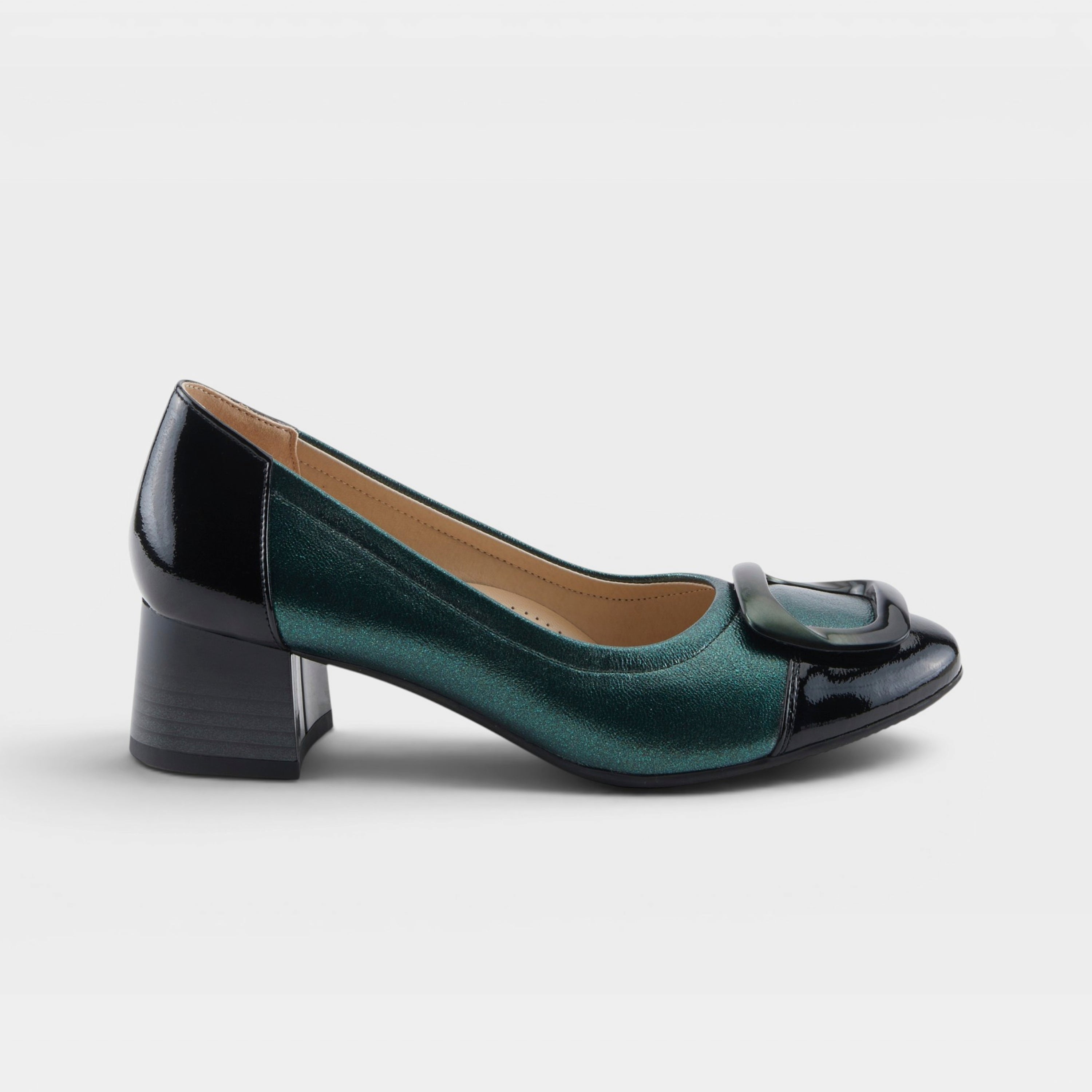 Azura Babysteps Green Metallic Shoe