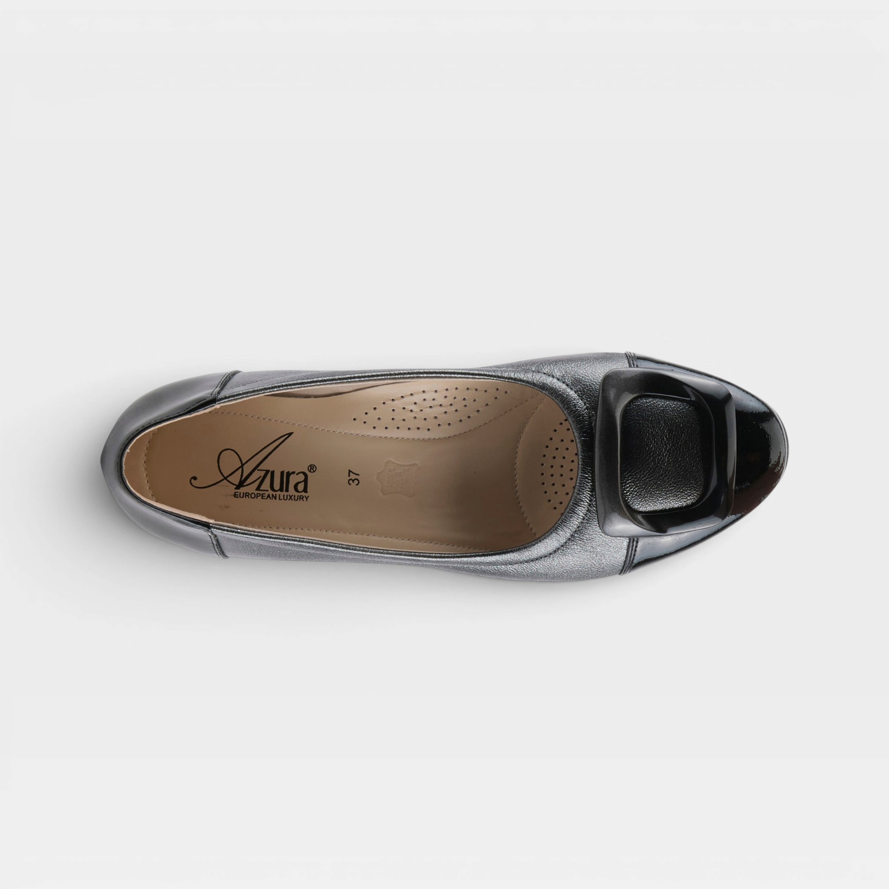 Azura Babysteps Grey Metallic Shoe
