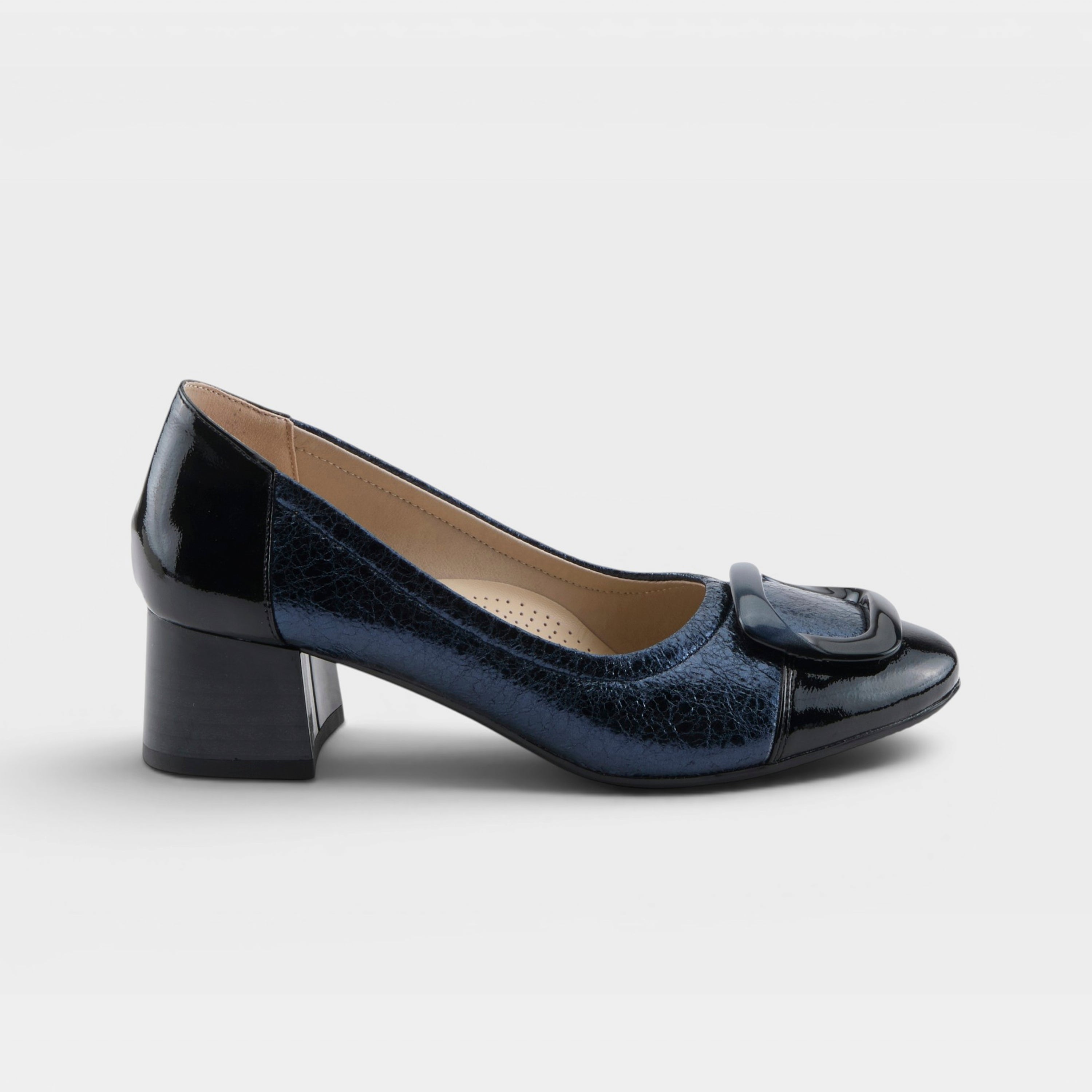 Azura Babysteps Navy Metallic Shoe