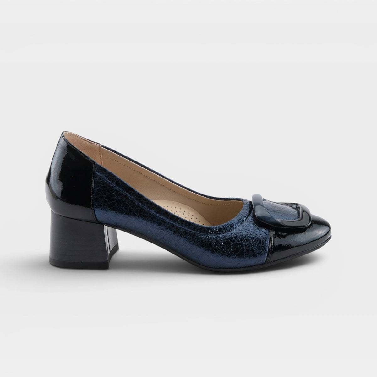 Azura Babysteps Navy Metallic Shoe