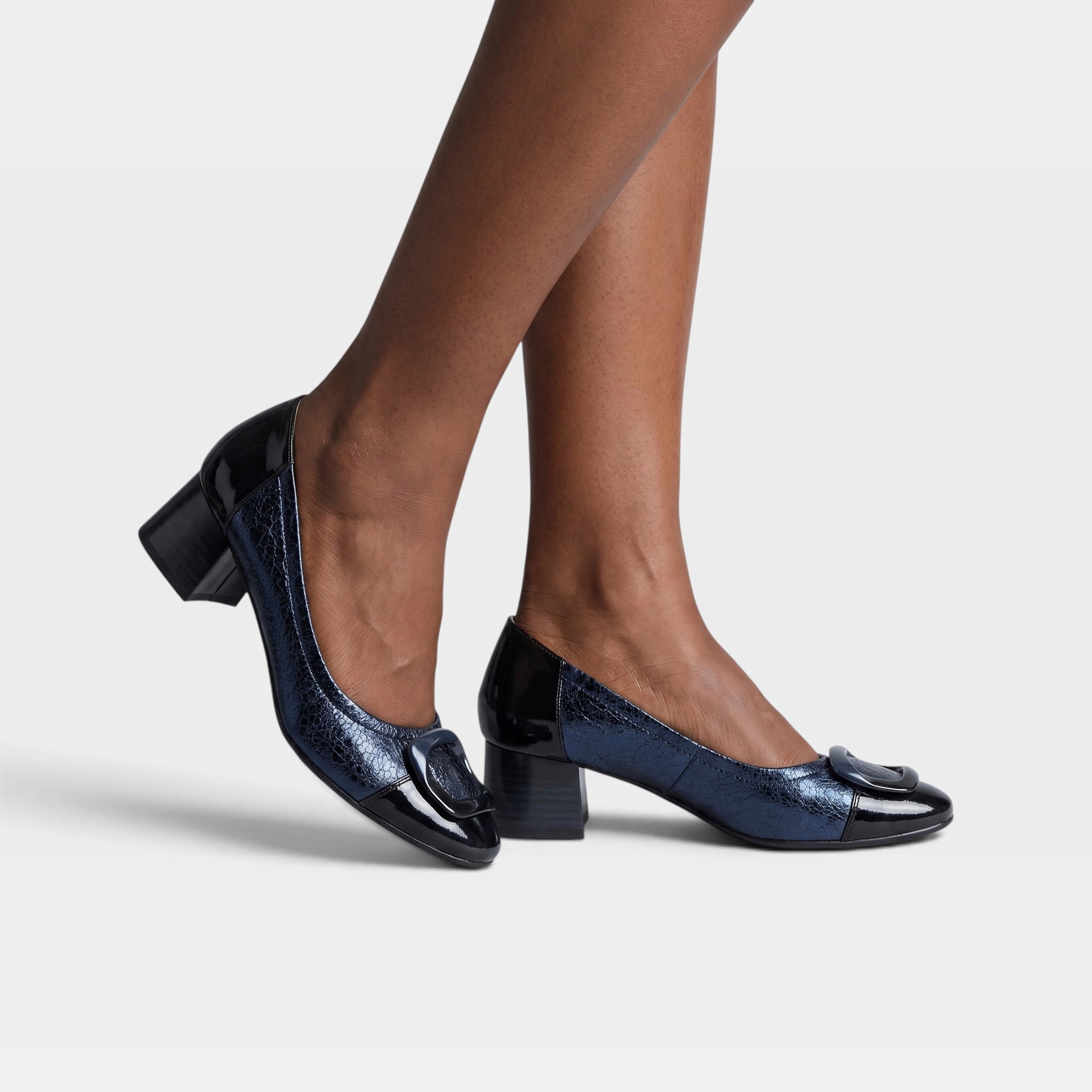 Azura Babysteps Navy Metallic Shoe