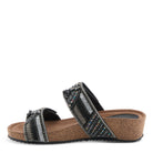 Azura Bahamian women's wedge slide sandal in black multi