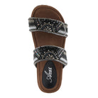 Azura Bahamian women's wedge slide sandal in black multi