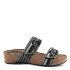 Azura Bahamian women's wedge slide sandal in black multi