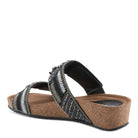 Azura Bahamian women's wedge slide sandal in black multi