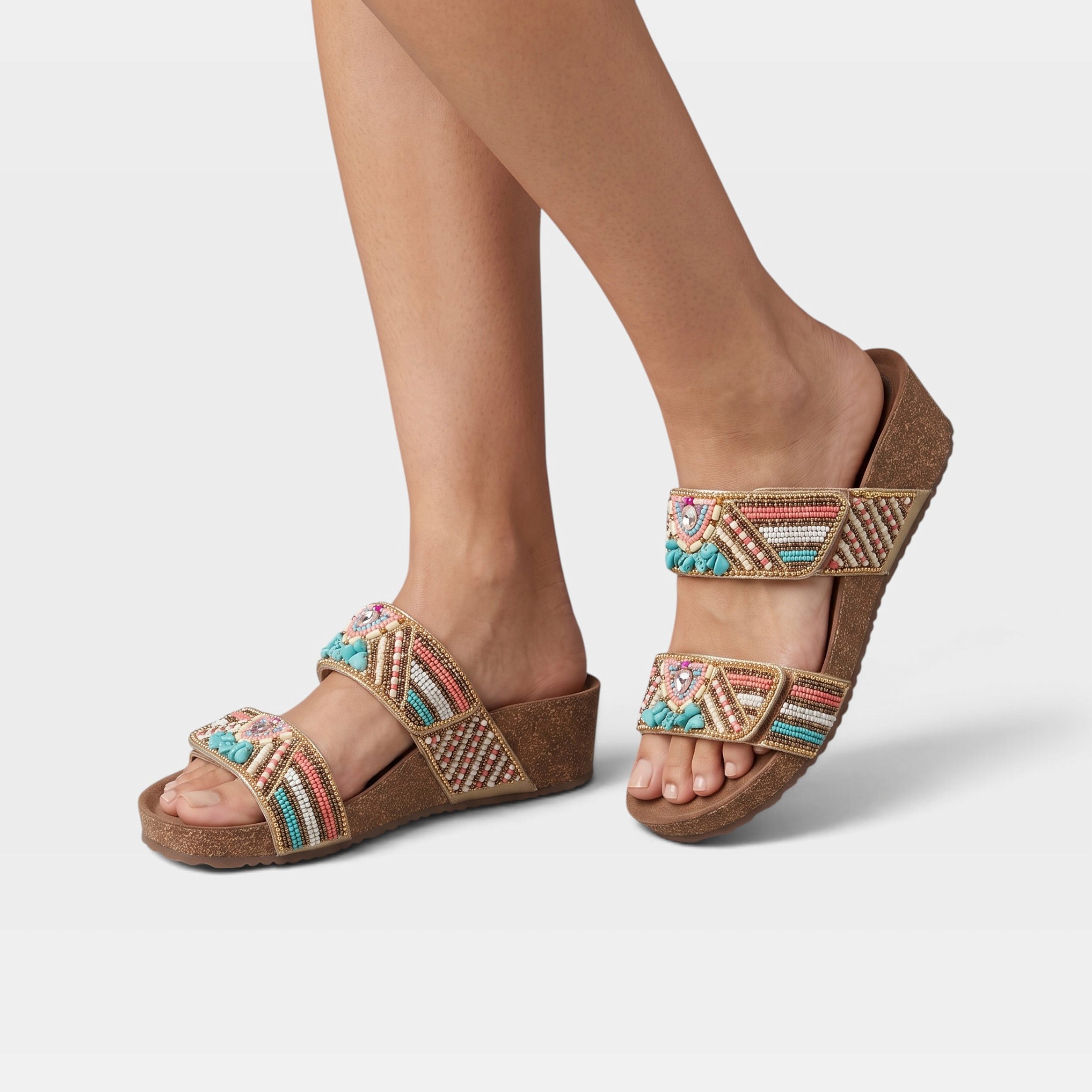 Azura Bahamian Turquoise Multi Sandal