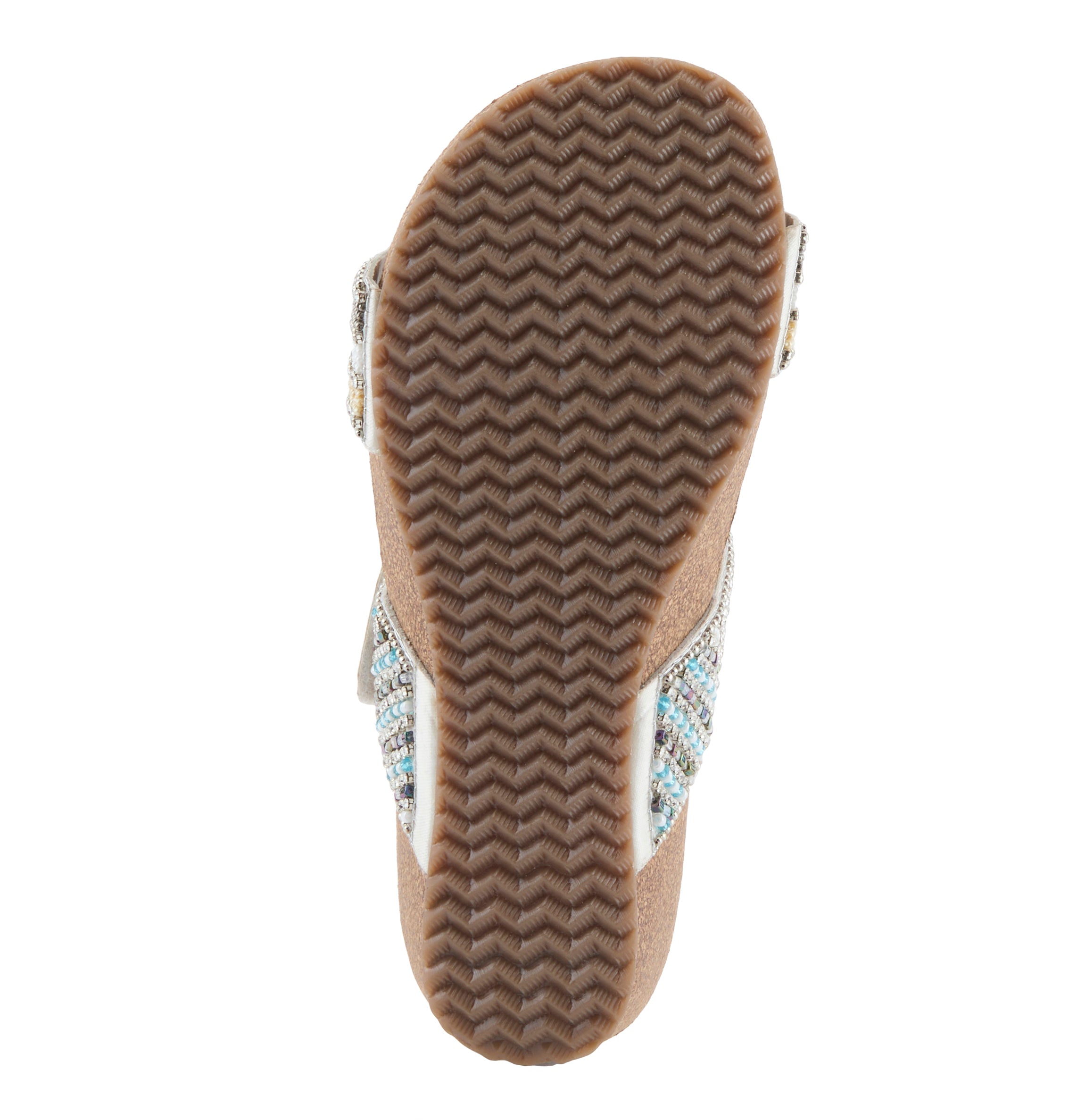 Azura Bahamian women's wedge slide sandal in white multi