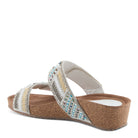Azura Bahamian women's wedge slide sandal in white multi