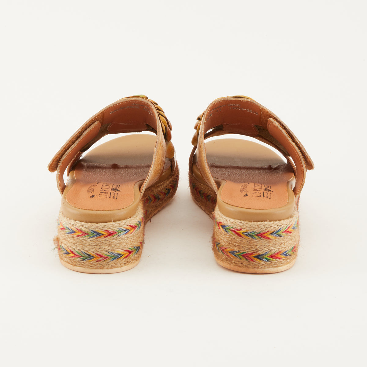 L'Artiste L'ARTISTE BALHARBOR SANDALS sandal in orange with handcrafted leather design