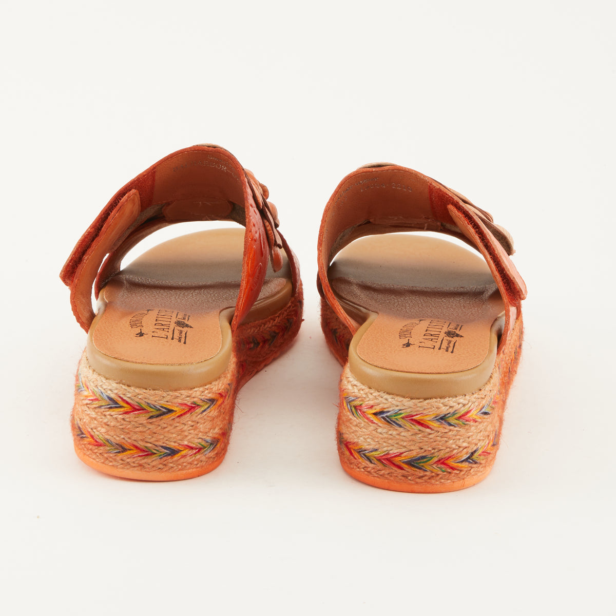 L'Artiste L'ARTISTE BALHARBOR SANDALS sandal in orange with handcrafted leather design