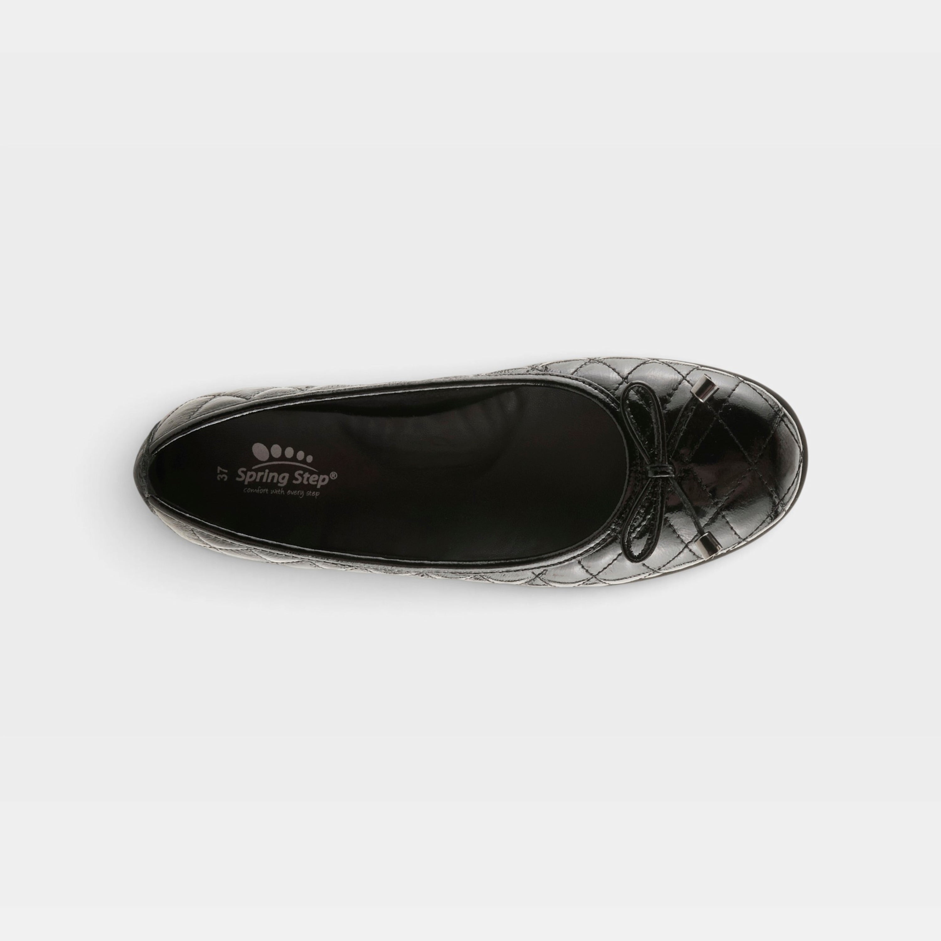 Spring Step Ballequina Black Patent Shoe