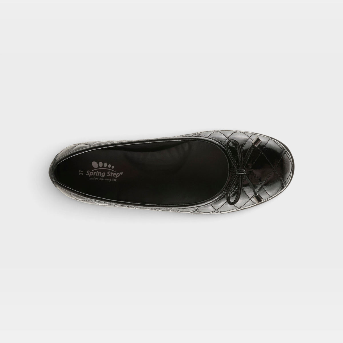 Spring Step Ballequina Black Patent Shoe