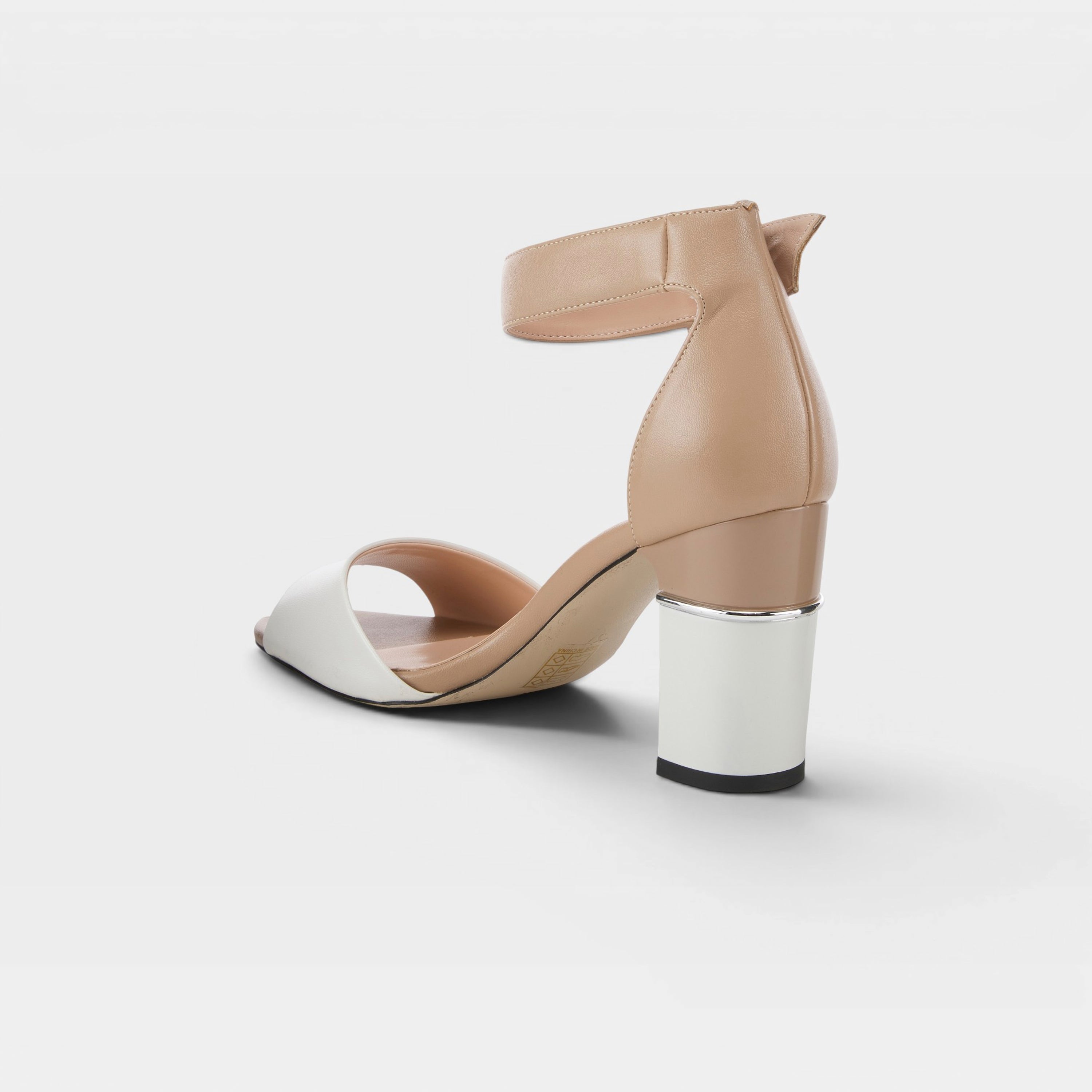 Azura Barbra White Multi Sandal