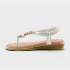 Patrizia Beamie White Metallic Sandal