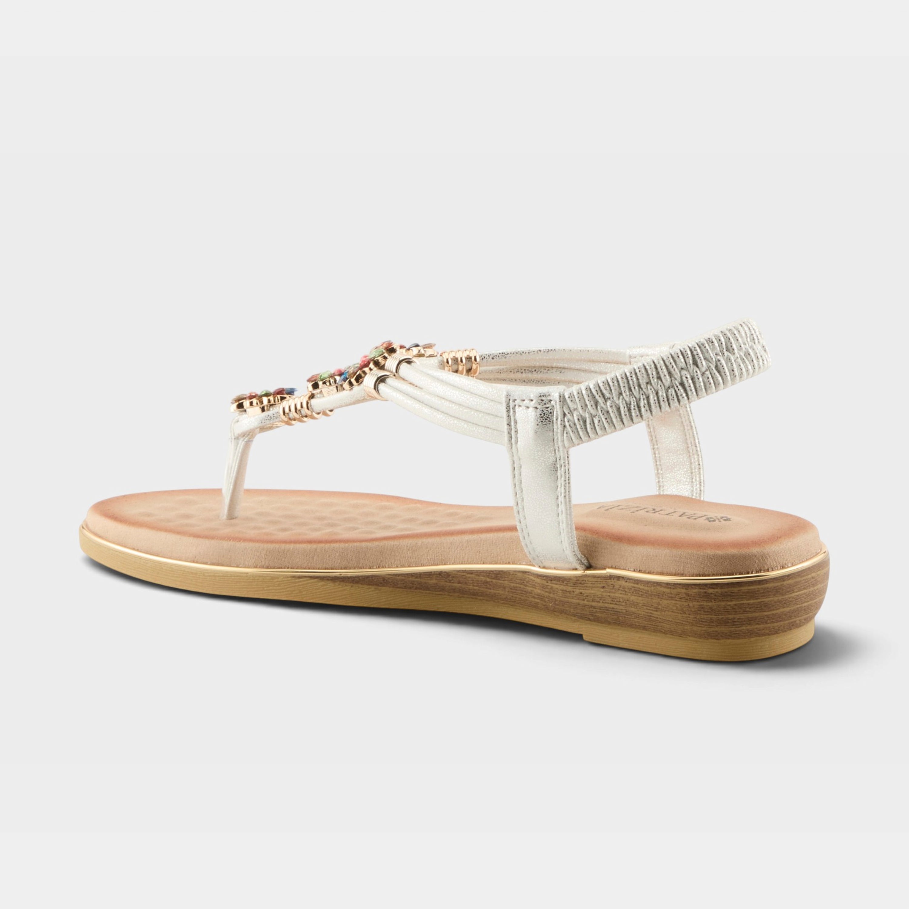 Patrizia Beamie White Metallic Sandal