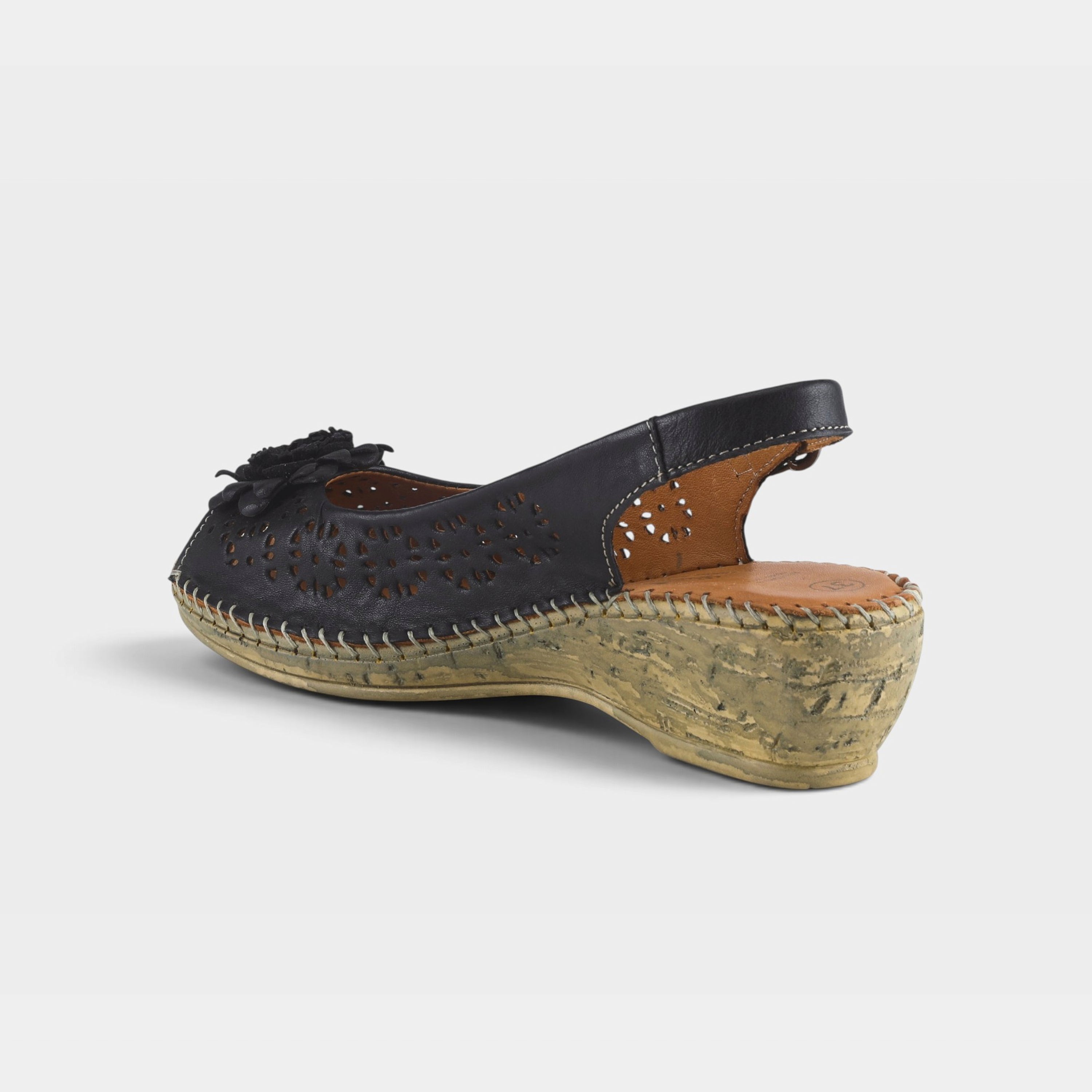 Spring Step Belford Black Sandal
