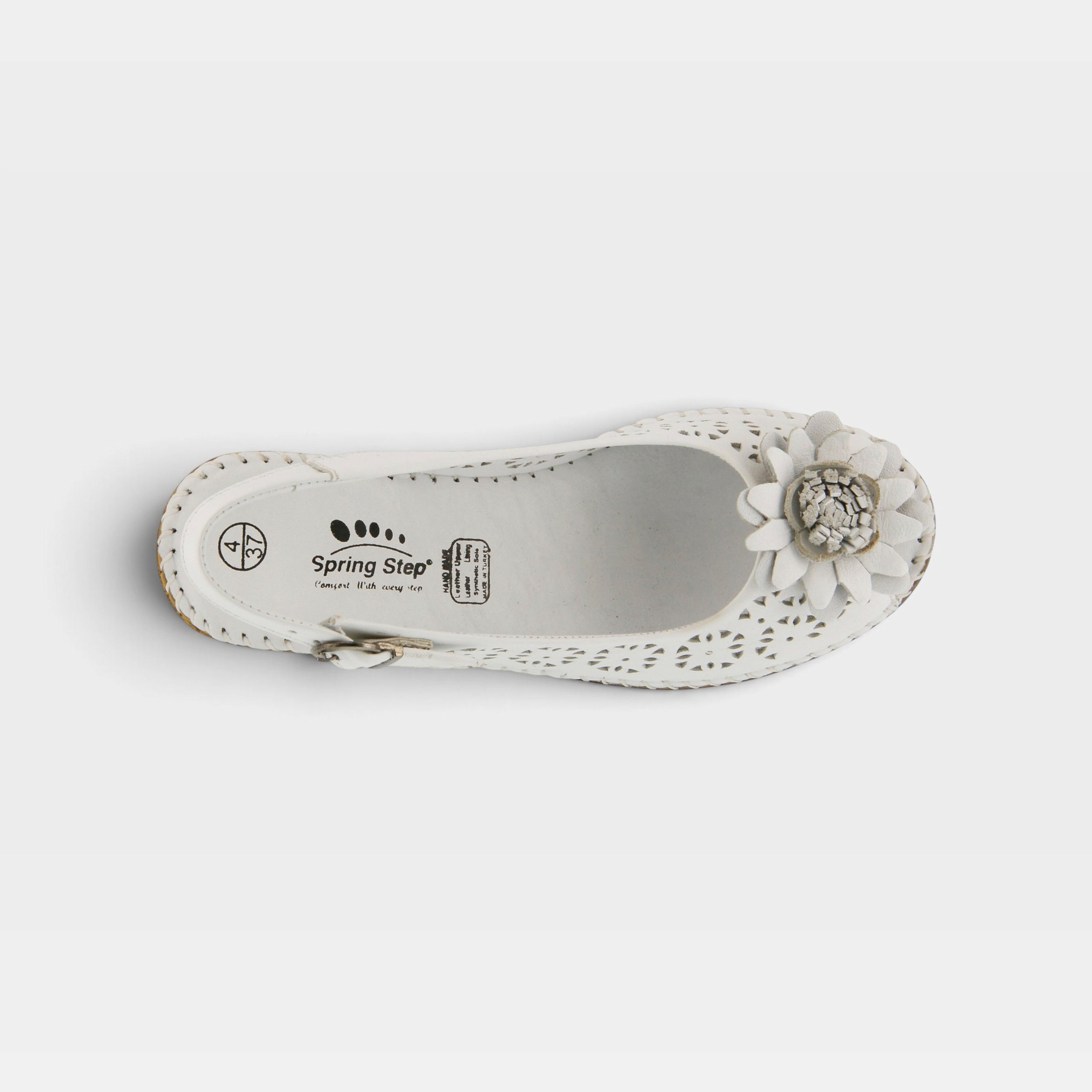 Spring Step Belford White Sandal