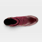 L'Artiste Belgard boots in Bordeaux, top view