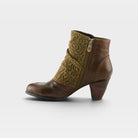 L'Artiste Belgard boots in Olive, side view