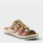 L'Artiste BELLINI SANDALS in WHITE MULTI, front view