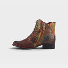 L'Artiste Benatar western bootie in Brown Multi, side view