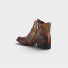 L'Artiste Benatar western bootie in Brown Multi, alternate angle view
