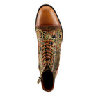 L'Artiste L'ARTISTE MEN BERGER BOOTIE boot in tan multi with handcrafted leather design