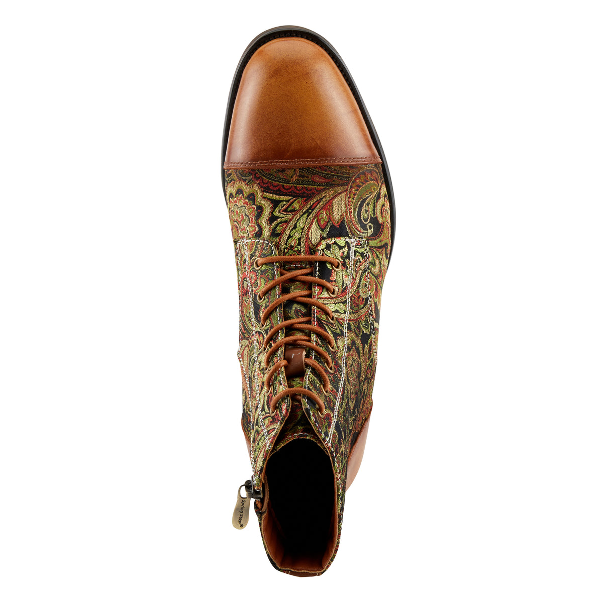 L'Artiste L'ARTISTE MEN BERGER BOOTIE boot in tan multi with handcrafted leather design