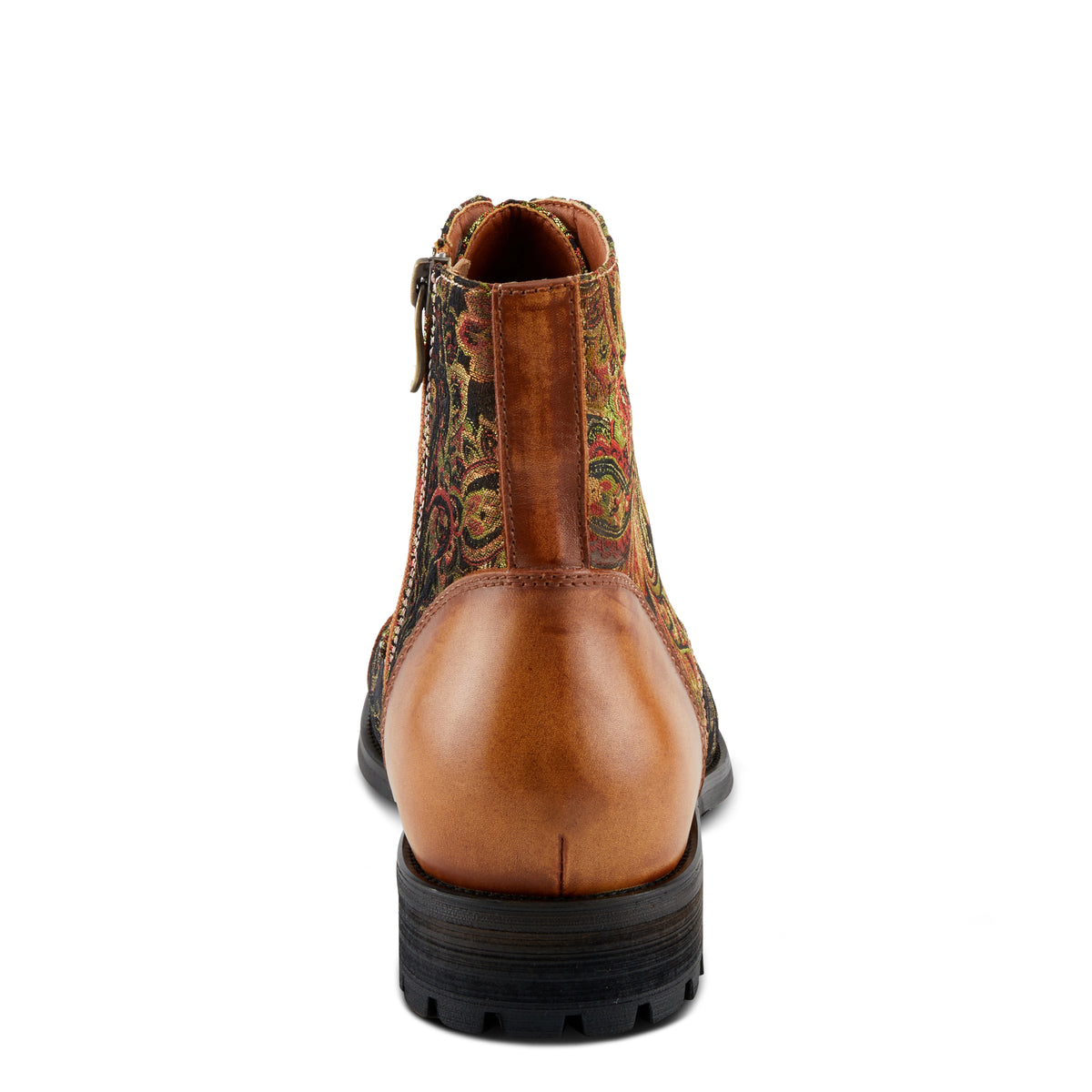 L'Artiste L'ARTISTE MEN BERGER BOOTIE boot in tan multi with handcrafted leather design