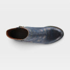 L'Artiste Bestlove boots in Navy Multi, top view